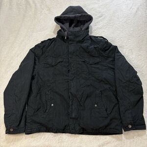 American Rag Cie Mens Black Jacket Size XL Full Zip Casual Double Lined WPL 8046